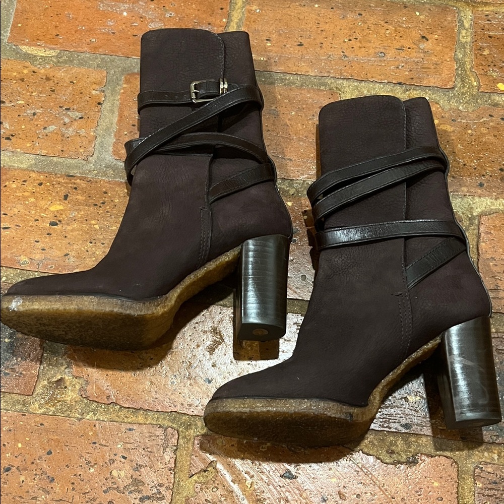 Tory Burch Jamie Brown Suede Women's Boots - Picture 5 of 11